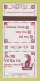 Matchbook Cover - King of the Hill Medival Restaurant Bentleyville PA 30 Strike