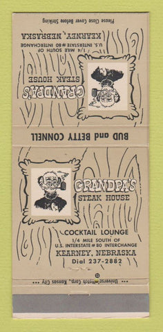 Matchbook Cover - Grandpa's Steak House Kearney NE 30 Strike
