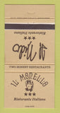 Matchbook Cover - Il Monello Italian Restaurant New York City 30 Strike