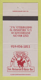 Matchbook Cover - Eli Olive's Restaurant Smithfield NC 30 Strike