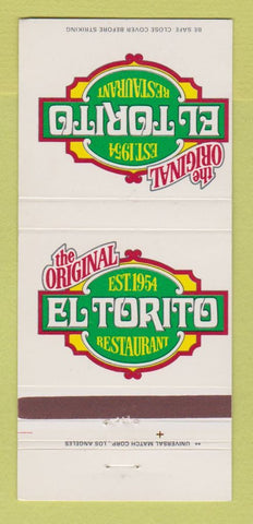 Matchbook Cover - El Torito Restaurant  30 Strike