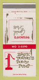 Matchbook Cover - hank Young's Town Pump Detroit MI 30 Strike