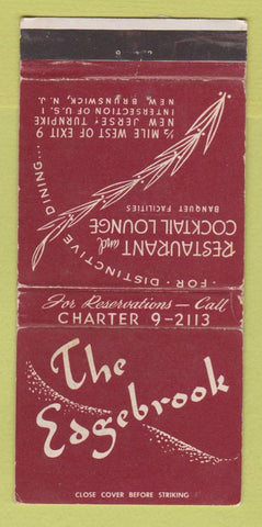 Matchbook Cover - Edgebrook Restaurant New Brunswick NJ WEAR 30 Strike