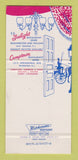 Matchbook Cover - EO Gaslight Restaurant Irvington NJ 30 Strike