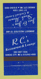 Matchbook Cover - RC's Restaurant Lounge Kansas City MO 30 Strike