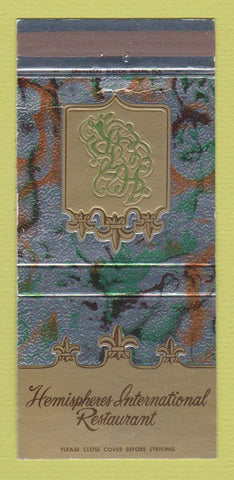 Matchbook Cover - Hemispheres International Restaurant Hallandale FL 30 Strike