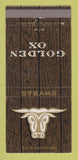 Matchbook Cover - Golden Ox Steak Denver Kansas City Washington DC 30 Strike