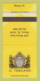 Matchbook Cover - Il Toscano Restaurant Weston FL 30 Strike