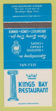 Matchbook Cover - Kings Bay Restaurant Brooklyn NY 30 Strike