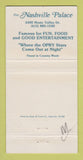 Matchbook Cover - Fiddlers Inn Nashville Palace TN WEAR 30 Strike