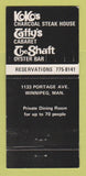 Matchbook Cover - Koko's Taffy's Cabaret Winnipeg MB 30 Strike