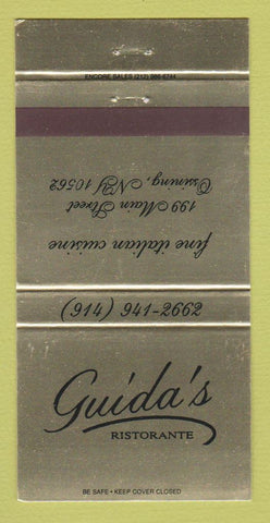 Matchbook Cover - Guida's Ristorante Italian Ossining NY 30 Strike