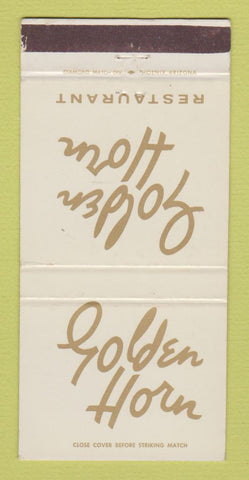 Matchbook Cover - Golden Horn Restaurant Phoenix AZ 30 Strike