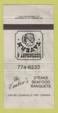 Matchbook Cover - Ember's Restaurant Dunnville ON GREY 30 Strike