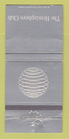 Matchbook Cover Hemisphere Club New York City Rockefeller Center WORN 30 Strike