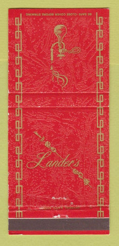 Matchbook Cover - Lander's Restaurant Lebanon NH 30 Strike