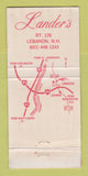 Matchbook Cover - Lander's Restaurant Lebanon NH 30 Strike