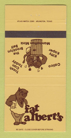Matchbook Cover - Fat Albert's Restaurant Arlington Irving TX Ramada 30 Strike