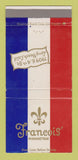 Matchbook Cover - Francois Restaurant Long Beach CA 30 Strike