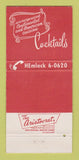 Matchbook Cover - Francois Restaurant Long Beach CA 30 Strike