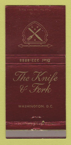 Matchbook Cover - Knife and Fork Restaurant Washington DC 30 Strike