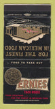 Matchbook Cover - Ernies Taco House Hollywood West Covina CA WEAR 30 Strike