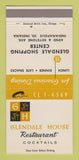 Matchbook Cover - Glendale House Restaurant Indianapolis IN 30 Strike