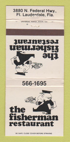 Matchbook Cover - Fisherman Restaurant Fort Lauderdale FL WORN 30 Strike