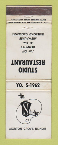Matchbook Cover - Studio Restaurant Morton Grove IL WORN