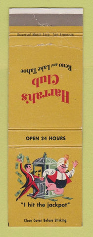 Matchbook Cover - Harrah's Club Casino Reno Lake Tahoe NV WEAR
