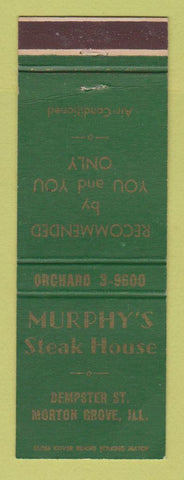 Matchbook Cover - Murphy's Steak House Morton Grove IL