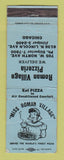 Matchbook Cover - Roman Village Pizza Chicago IL girlie WORN