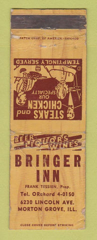 Matchbook Cover - Bringer Inn Morton Grove IL POOR