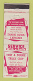Matchbook Cover - Toni & Dennie Truck Stop West Chicago IL