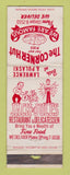 Matchbook Cover - Corner Hut Chicago IL Deli POOR STRIKER WEAR