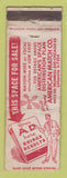 Matchbook Cover - American Match Company Chicago IL WORN