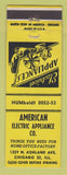 Matchbook Cover - American Electric Appliance Chicago IL