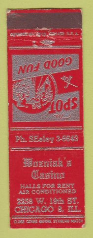 Matchbook Cover - Muzniak's Casino Chicago IL WEAR