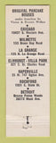 Matchbook Cover - Original Pancake House Chicago Rockford Naperville IL