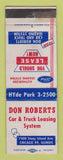 Matchbook Cover - Don Roberts Ford Leasing Chicago IL WEAR