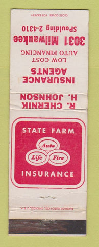 Matchbook Cover - State Farm Insurance R Cherink Chicago? IL WEAR