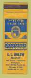 Matchbook Cover - AL Bulow Real Estate Chicago IL WEAR