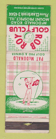 Matchbook Cover - Rob Roy Golf Club Mount Prospect IL WORN