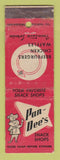 Matchbook Cover - Pan Dee's Snack Shops Chicago IL WORN