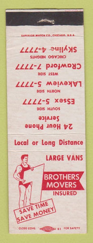 Matchbook Cover - 7 Brothers Moving Chicago IL WEAR