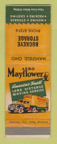 Matchbook Cover - Aero Mayflower Moving Buckeye Mansfield OH WEAR