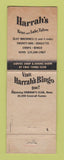 Matchbook Cover - Harrah's Club Casino Reno Lake Tahoe NV WEAR