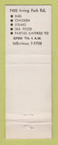 Matchbook Cover - Goldie's Bestus Food Chicago IL WEAR