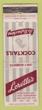 Matchbook Cover - Loretta's Arlington Heights IL restaurant WEAR