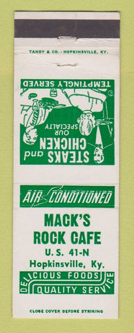 Matchbook Cover - Mack's Rock Cafe Hopkinsville KY